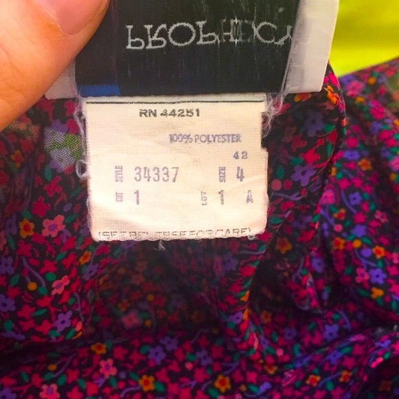 Prophecy Vintage Sheer Floral Blouse, Ruffle - Picture 8 of 11